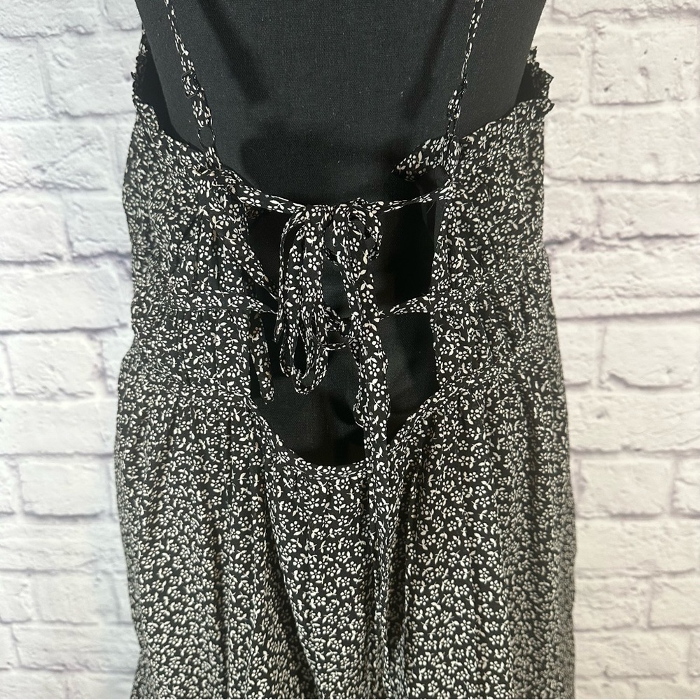 Madewell Plus Sophia Cami Tiered Mini Dress in Micro Daisy Black Size 16W - Picture 4 of 16